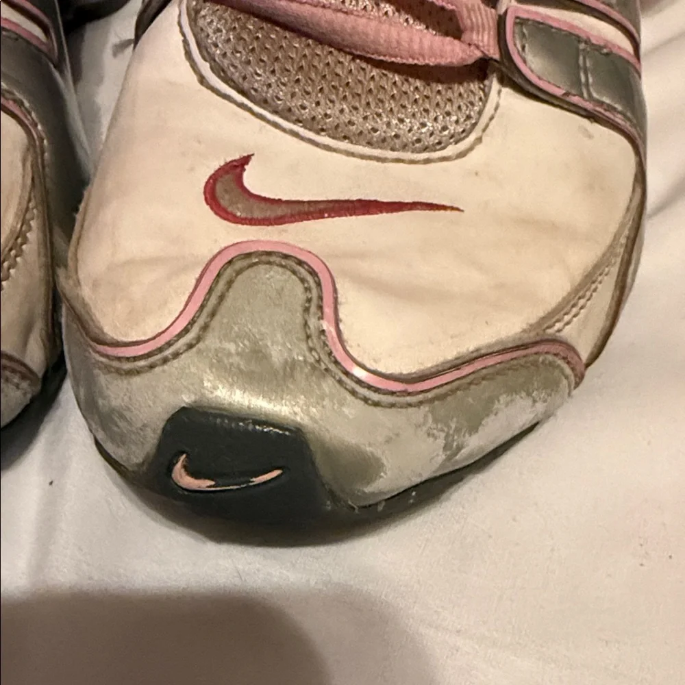Nike Shox Women's Pink and Silver Athletic Shoes - Picture 5 of 12
